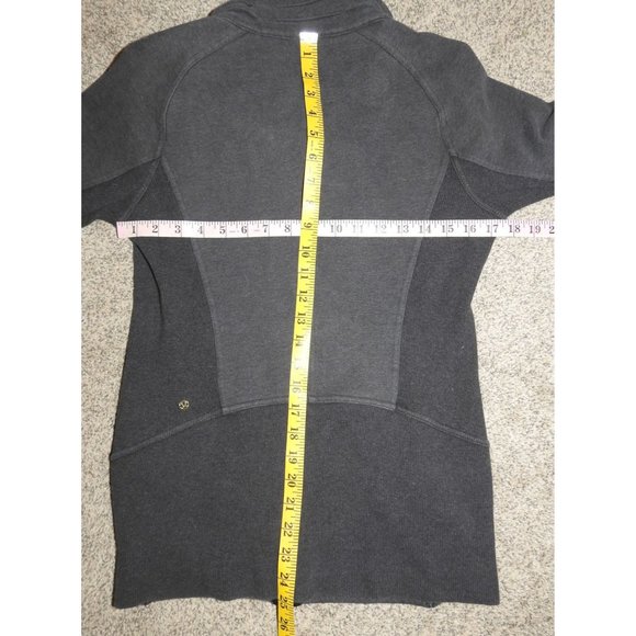 Lululemon Athletica Gray Full Zip Mock Neck Sweatshirt Women's Size 4 - Picture 7 of 7